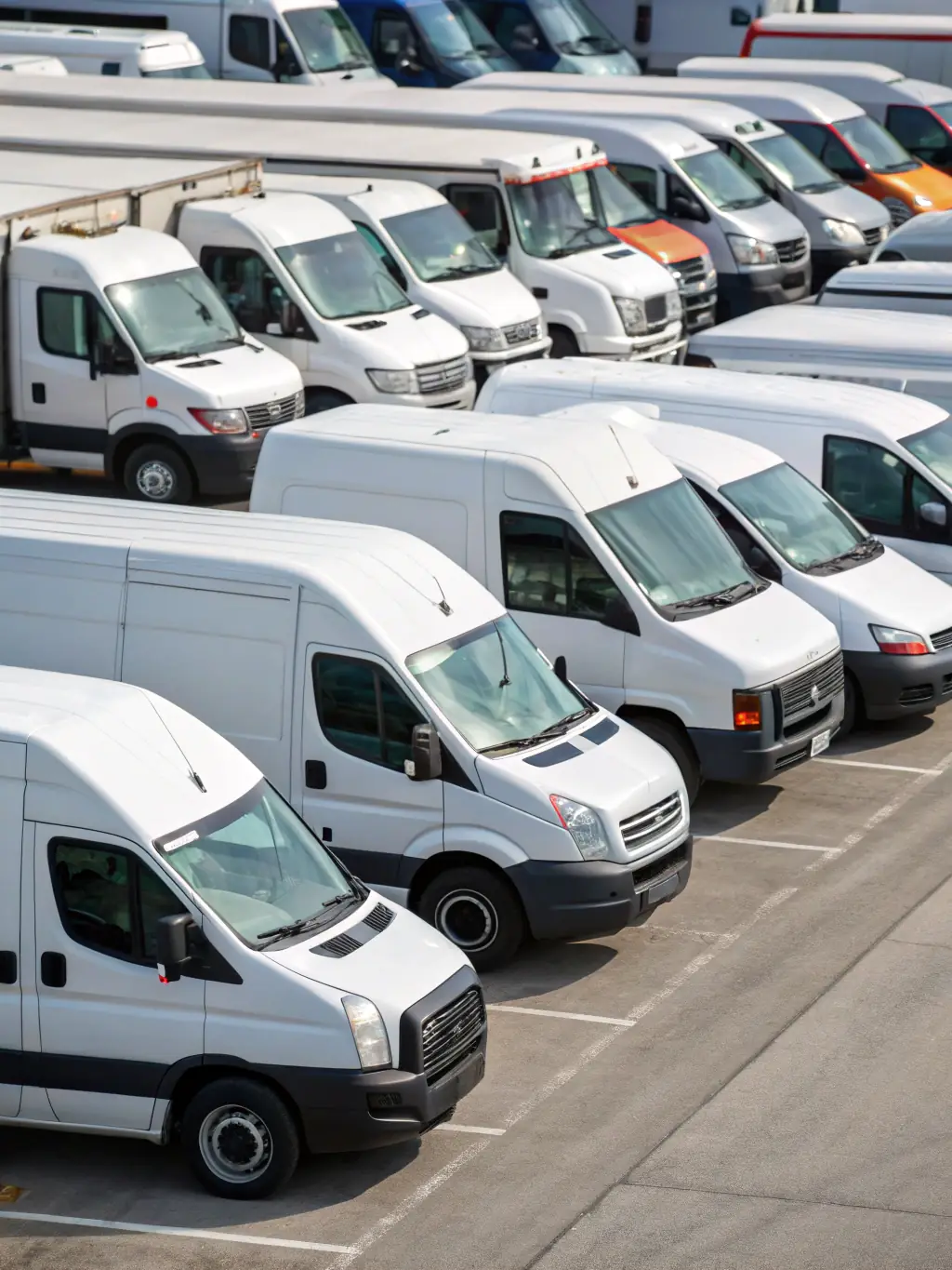 A visual representation of a well-managed fleet of vehicles, highlighting efficiency and organization.